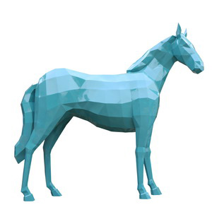 Modern metal horse statue